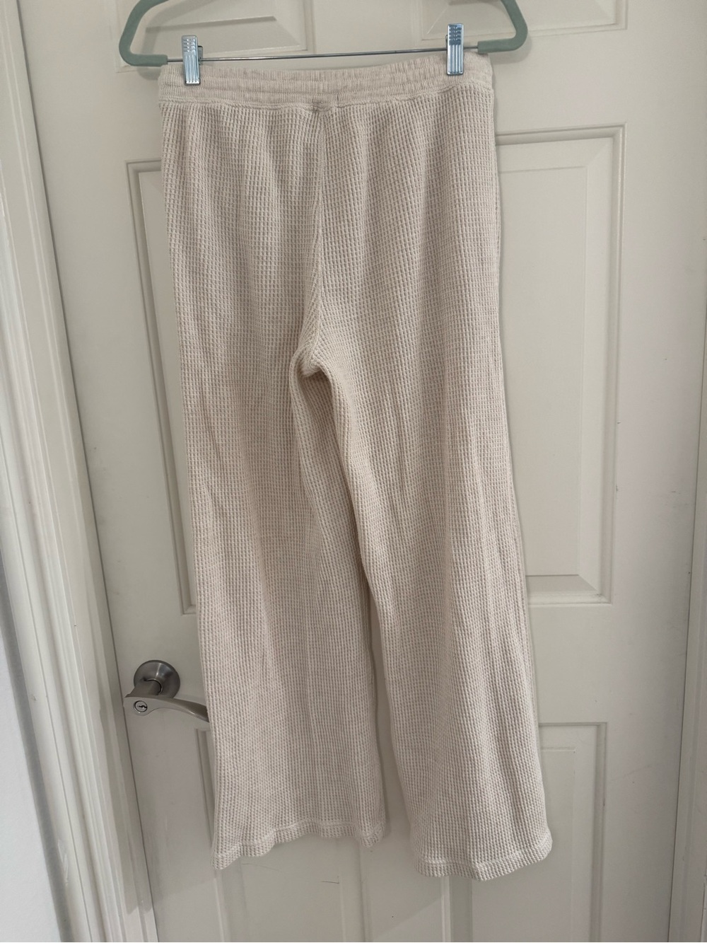 AERIE waffle knit wide leg oatmeal S - Picture 2 of 11